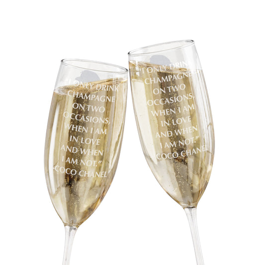 Coco Chanel Champagne Flute