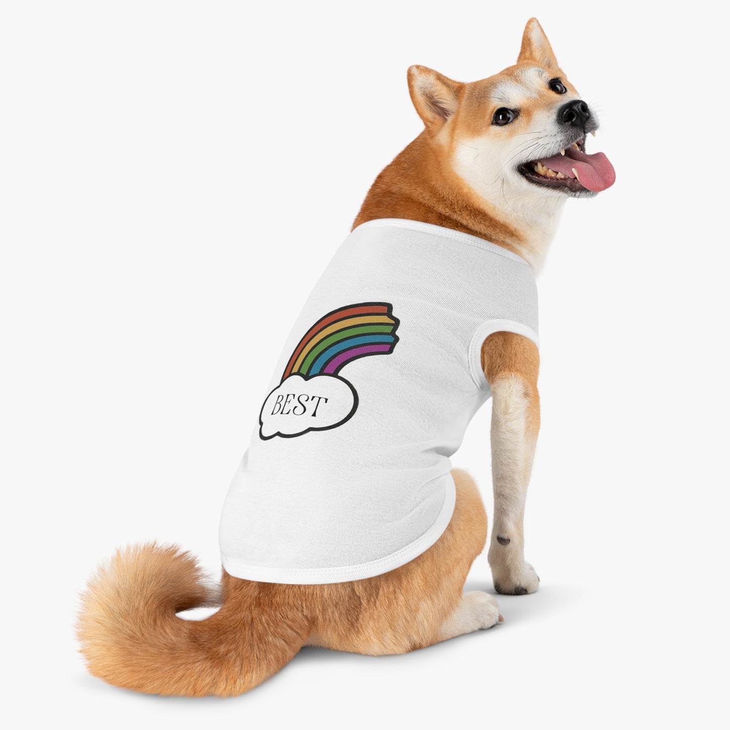 Best Friends Pet Shirt Half a Rainbow Edition