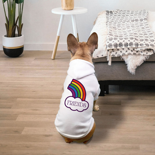 Best Friends Half a Rainbow Pet Hoodie