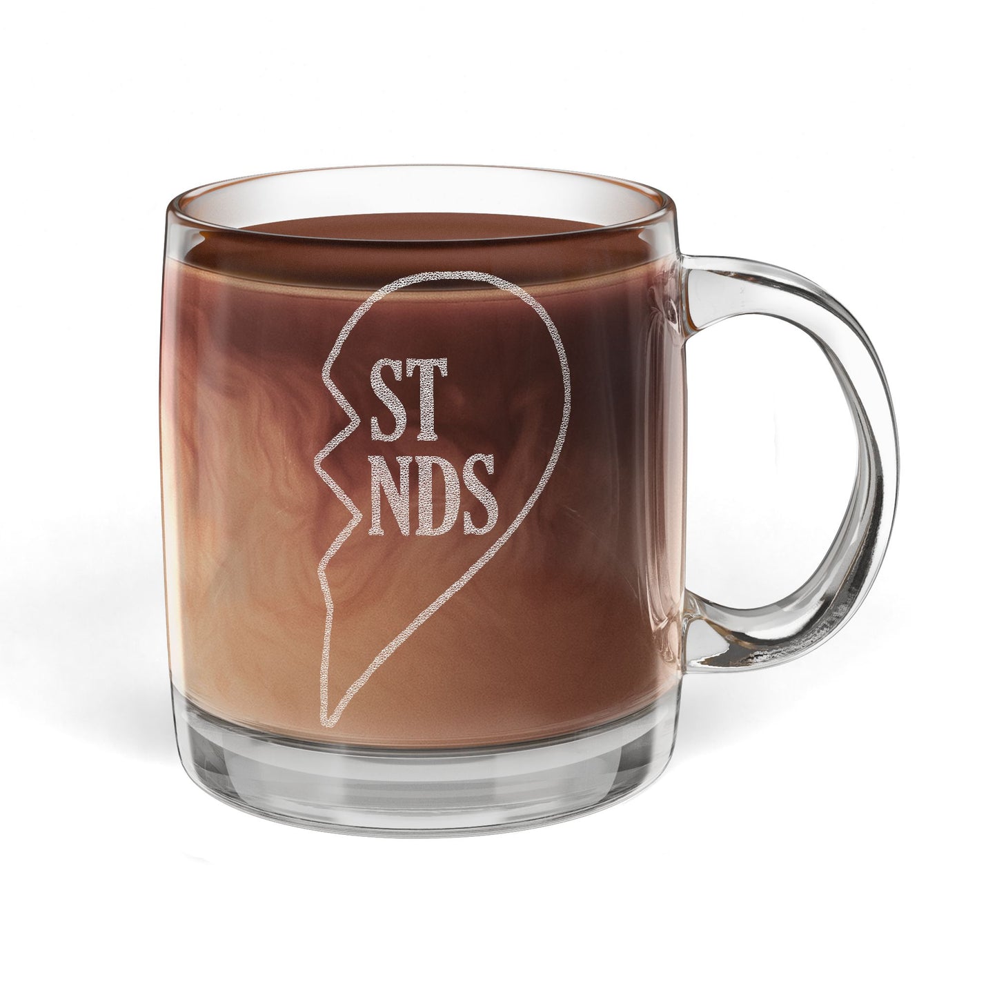 Half a Heart Best Friends Glass Mug