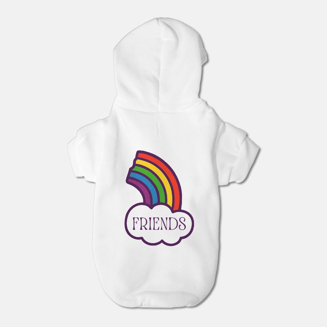 Best Friends Half a Rainbow Pet Hoodie
