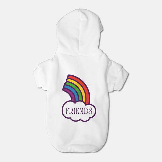 Best Friends Half a Rainbow Pet Hoodie