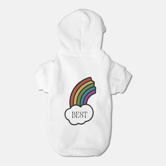 Small Breed Best Friends Rainbow Pet Hoodie